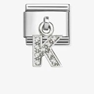 Nomination Silvershine Sparkling Letter K Charm 331818/11