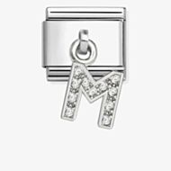 Nomination Silvershine Sparkling Letter M Charm 331818/13