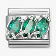 Nomination Classic Trilogy Green Cubic Zirconia Charm 330329/23