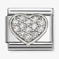Nomination Composable Classic Cubic Zirconia Heart Charm 330322/24