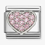 Nomination Composable Classic Pink Cubic Zirconia Heart Charm 330322/25