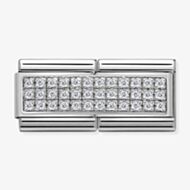 Nomination CLASSIC Silvershine Double Link Clear Pave Crystal Charm 330733/01