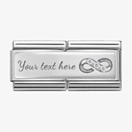 Nomination CLASSIC Silvershine Symbols Cubic Zirconia Infinity Double Charm 330731/14