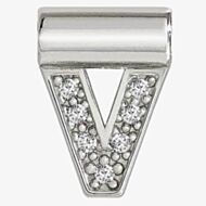 Nomination SeiMia Silver Cubic Zirconia Letter V Pendant 147115/022