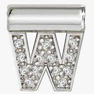 Nomination SeiMia Silver Cubic Zirconia Letter W Pendant 147115/023