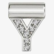 Nomination SeiMia Silver Cubic Zirconia Letter Y Pendant 147115/025