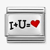 Nomination CLASSIC Composable Plates I And U heart Charm 330208/51