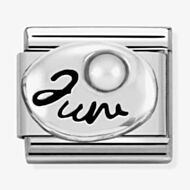 Nomination CLASSIC Silvershine Symbols June Pearl Birthstone Charm 330505/06