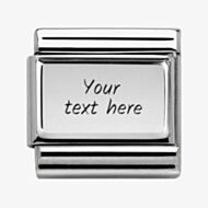 Nomination CLASSIC Silvershine Plates Plain Engravable Charm 330104/01