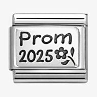 Nomination CLASSIC Silvershine Silver & Black Prom 2025 Flower Charm 330109/64