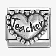 Nomination Stainless Steel & Silver Teacher Bead Heart Charm 330101/89