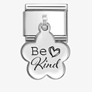 Nomination Stainless Steel & Silver Be Kind Flower Pendant Charm 331811/12