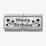 Nomination CLASSIC Silvershine Happy Birthday Double Charm 330710/13