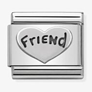 Nomination CLASSIC Silvershine Friend Heart Charm 330101/18