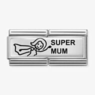 Nomination Classic Engraved 'Super Mum' Double Charm 330710/38