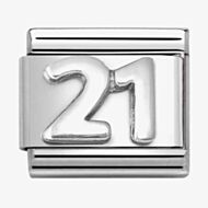 Nomination CLASSIC Composable Oxidised Silver 21 Charm 330101/57