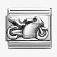 Nomination CLASSIC Silvershine Oxidised Motorbike Charm 330101/69
