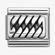 Nomination CLASSIC Plates Oxidised Silver Braid Charm 330102/59
