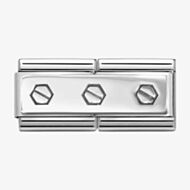Nomination CLASSIC Double Engraved Triple Hexagonal Screws Charm 330710/50