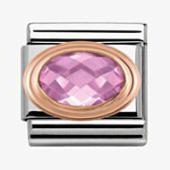 Nomination CLASSIC Rose Gold Pink Faceted Cubic Zirconia Charm 430601/003