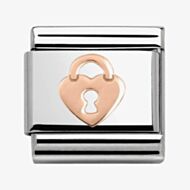 Nomination CLASSIC Rose Gold Plates Heart Lock Charm 430104/15