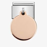 Nomination CLASSIC Rose Gold Plates Round Dropper Charm 431801/01