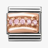 Nomination CLASSIC Rose Gold Pink Cubic Zirconia Charm 430304/06