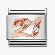Nomination CLASSIC Rose Gold Number 21 Charm 430315/21