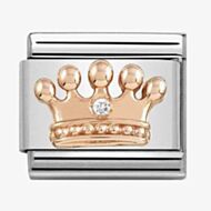 Nomination CLASSIC Rose Gold Crown with Cubic Zirconia Charm 430305/24