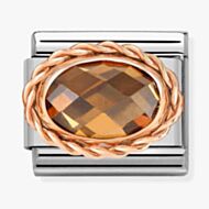 Nomination CLASSIC Composable Champagne Cubic Zirconia Charm 430603/012*