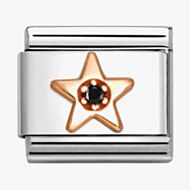 Nomination CLASSIC Rose Gold Symbols Black Star Charm 430305/38