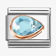Nomination CLASSIC Light Blue Cubic Zirconia Right Drop Charm 430606/006