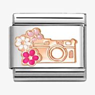 Nomination CLASSIC Rose Gold Floral Camera Charm 430202/31