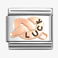 Nomination CLASSIC Rose Gold Good Luck Promise Knot Charm 430202/40