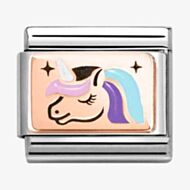 Nomination Stainless Steel 9ct Yellow Gold Multicolour Unicorn Charm 430204/04