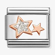 Nomination Composable Classic Rose Gold Glitter Stars Charm 430205/29