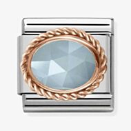 Nomination CLASSIC Rose Gold Stones Milky Aquamarine Charm 430507/31