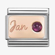 Nomination CLASSIC Rose Gold January Garnet Charm 430508/01
