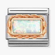 Nomination CLASSIC Composable Rose Gold Baguette White Opal Charm 430512/07*