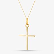 9ct Yellow Gold Fancy Cross Pendant Necklace 1.64.2581