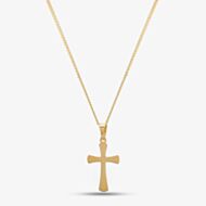 9ct Yellow Gold Plain Cross Pendant GCS1