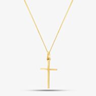 9ct Plain Cross Pendant and Necklace CR243/CN02518