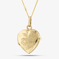 9ct Gold Heart Daisy Locket Chain 1-65-1713