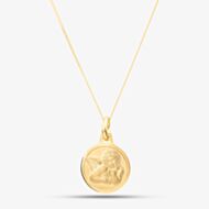 9ct Yellow Gold Angel Cupid Pendant Necklace 1.61.7589