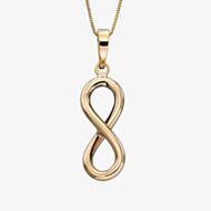 Gold Classic 9ct Yellow Gold Infinity Symbol Pendant GP2109 GN141