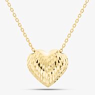 9ct Gold Diamond Cut Heart Pendant 1.19.6344