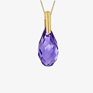9ct Yellow Gold Purple Crystal Dropper Chain 1.68.7121