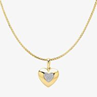 Gold Impression 9ct Yellow Gold Diamond Heart Pendant GP2402 GN141