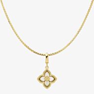 Fashionista Gold 9ct Yellow Gold Mother of Pearl Flower Pendant GP2406W GN141