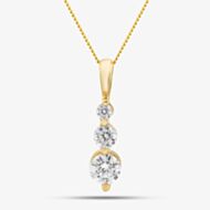 9ct Gold Cubic Zirconia Trilogy Pendant 1.62.4114